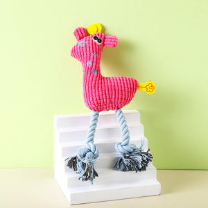 Giocattoli Interattivi per Cani a Forma di Giraffa Personalizzati all'Ingrosso, Polpo Rosa con Suono, Giocattoli Morbidi in Corda di Cotone per Cuccioli - Product Image 6