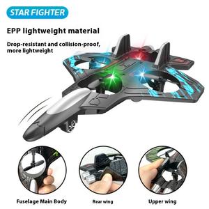 Novità Esclusiva: Aeroplano <span class=keywords><strong>RC</strong></span> con Luci LED Colorate, Induzione di Gravità, Acrobatico e Resistente alle Cadute, UAV a 4 Canali con Ritorno Automatico e Raggio d'Azione di 100m - Product Image 3