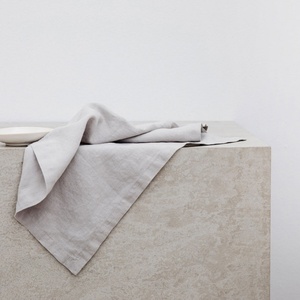 Plaid Stone Wash Pure <b>Linen</b> Flax Napkins Wedding Decorate <b>Table</b> Napkin Wholesale French Stripe Multicolor Sage Green Handmade - Product Image 2