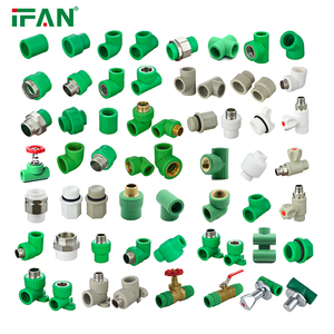 IFAN Chất lượng cao bền <span class=keywords><strong>PPR</strong></span> hệ thống ống nước Vật liệu <span class=keywords><strong>PPR</strong></span> ống ống nối nhựa màu xanh lá cây <span class=keywords><strong>PPR</strong></span> phụ kiện - Product Image 6