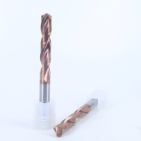 Foret en acier au tungstène revêtu pour machines-outils, queue droite, foret PCD pour tour CNC, outil de coupe de précision en carbure de tungstène