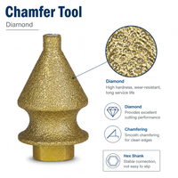 Outil de chanfreinage diamanté à tige hexagonale pour pierre, céramique, béton – Chanfreinage rapide, lisse, efficace et durable
