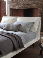 PurelyFeel lit en cuir moderne Simple, lit en cuir de luxe pour chambre principale double