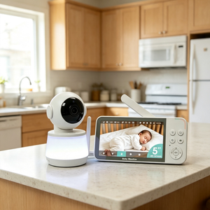 <span class=keywords><strong>Caméra</strong></span> de surveillance pour bébé 720P 5'' IPS, communication bidirectionnelle, contrôle PTZ à distance, vision nocturne infrarouge claire toute la nuit - Product Image 1