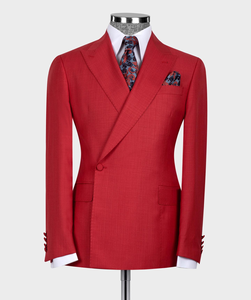 <span class=keywords><strong>Abito</strong></span> da <span class=keywords><strong>uomo</strong></span> in due pezzi con colletto <span class=keywords><strong>rosso</strong></span> nuovo stile personalizzato completo di abiti da sposa per il matrimonio - Product Image 1