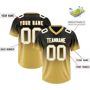 Camiseta de Fútbol Personalizada con Degradado, Unisex, Cuello en V, Absorbente de Humedad, Sublimada, con Nombre, Número y Logotipo del Equipo - Product Image 2