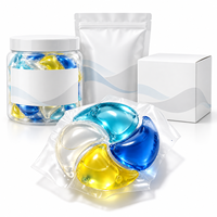 Capsules de lessive écologiques jetables 4-en-1 en gros, faible mousse, solubles dans l'eau, pour le lavage en machine des vêtements