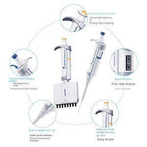 Pour pistolet à micro-<span class=keywords><strong>pipette</strong></span> à 8 canaux <span class=keywords><strong>Eppendorf</strong></span> Allemagne <span class=keywords><strong>Pipette</strong></span> réglable à canal unique en plastique avec plage réglable - Product Image 5