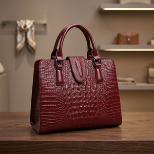 Sac à main décontracté pour femme en cuir véritable pliable avec fermeture éclair, imperméable, léger, grande capacité, idéal pour les voyages et la Saint-Valentin - Product Image 3