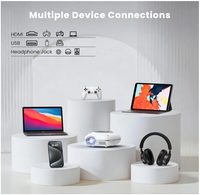 Mini projecteur LED portable à grand écran pour home cinéma avec HDMI USB AV Projecteur intelligent