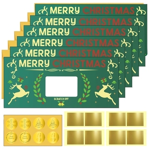 Biglietto Gratta e Vinci <span class=keywords><strong>Natalizio</strong></span> con Sorpresa Regalo Verde Biglietto Regalo Buon Natale Gratta e Vinci con Busta - Product Image 5