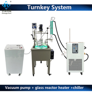 Reator Químico de Vidro com Condensador de Destilação para Laboratório, Caldeira de Reação com Aquecimento por Pirólise - Product Image 2