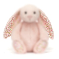 Boneka kelinci telinga panjang motif floral, gaya Jelly Cats, lucu, boneka hewan imut, hadiah anak-anak, dekorasi rumah