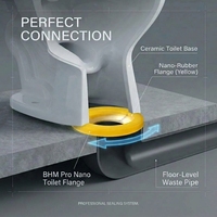Joint d'étanchéité haute élasticité BHM Pro Nano pour toilettes, anti-fuite, anti-odeur, anti-insectes, durée de vie 10 ans pour le Brésil/le Pérou