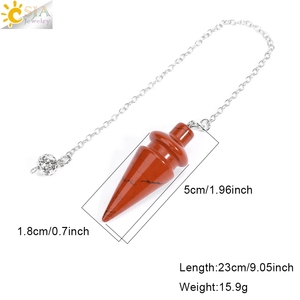 CSJA vente en gros de pierre naturelle Reiki méditation guérison cristaux Quartz cône pendentif <span class=keywords><strong>radiesthésie</strong></span> <span class=keywords><strong>pendules</strong></span> à vendre H185 - Product Image 6