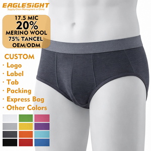 Slip da <span class=keywords><strong>Uomo</strong></span> in <span class=keywords><strong>Lana</strong></span> Merino e Tencel, 17,5 Micron, 180gsm, Jersey Traspirante e Leggero - Product Image 1