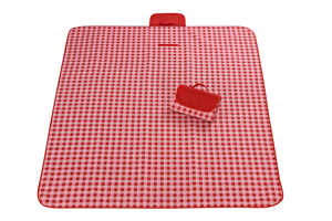 Couverture de pique-nique surdimensionnée à carreaux rouges, imperméable, pliable, anti-sable, pour la plage et le camping - Product Image 4
