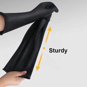 Guantes Resistentes a Ácidos y Álcalis, Guantes Industriales Gruesos de Látex, Antiquímicos, Antideslizantes, Protección Laboral, Guantes de Trabajo para Hombre - Product Image 6