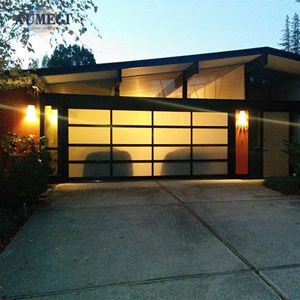 Porte de <span class=keywords><strong>garage</strong></span> automatique à double vitrage Aumegi, réparation de porte de <span class=keywords><strong>garage</strong></span>, porte de <span class=keywords><strong>garage</strong></span> moderne résistante aux ouragans - Product Image 1