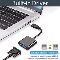 Câble adaptateur USB 3.0 vers VGA transfrontalier pour extension PC-écran avec blindage en cuivre