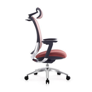 Chaises de bureau pivotantes en tissu confortables et modernes SAGELY, chaise de direction ergonomique à dossier haut en maille - Product Image 5