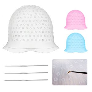 Bonnet de coloration capillaire en silicone résistant aux hautes températures, directement du fabricant, pour mèches et coloration, idéal pour salons et barbiers - Product Image 1