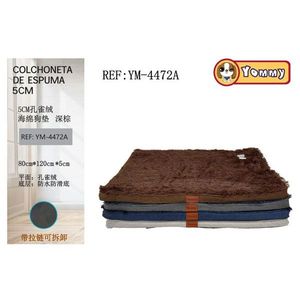 Tappetino per Animali Domestici in Velluto Pavone Marrone Scuro, Spessore 5cm, 80*120cm, Comodo Letto per Animali - Product Image 1