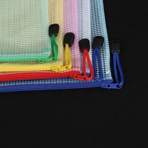 Pochette zippée en maille transparente avec logo personnalisé, multi-tailles A3/A4/A5/A6 pour dossiers, reçus, archives - Product Image 4