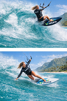 Corde de traction portative noire/orange pour planche de surf, planche de glisse et kite de surf, pour usage extérieur et transport, avec poignée, compatible avec l'alimentation en eau en milieu industriel
