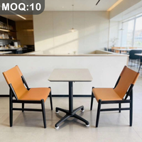 Personnalisation OEM ODM, table pliante de luxe en marbre et métal, mobilier en cuir et métal, ensemble de 2 chaises pour restaurant, table à manger et centre commercial