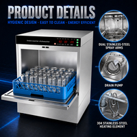 Mesin Pencuci Piring Komersial Bawah Meja Stainless Steel Otomatis untuk Restoran, Kafe, Bar, Hotel, Dapur