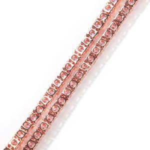4 millimetri Pieno Rosa CZ Tennis Catena Della Collana Cubic Zirconia Donne Rapper Del Choker Della Collana Del Bambino di Rosa Dei Monili - Product Image 5