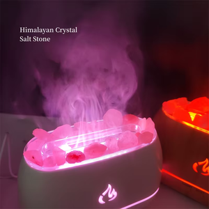 200ml Home Ultrasonic <strong>Electric</strong> Defusers Salt Lamp Crystal Lava Stone Flame Air Humidifier Essential <strong>Oil</strong> Aroma <strong>Diffuser</strong> - Product Image 2