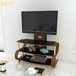 Mobile <span class=keywords><strong>TV</strong></span> <span class=keywords><strong>in</strong></span> Legno Curvato con Vernice Naturale per Soggiorno, Nuovo Design per <span class=keywords><strong>TV</strong></span> LCD LED da 32\" a 55\" - Product Image 3