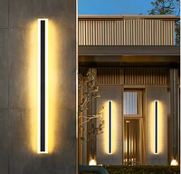 Applique murale LED extérieure longue en aluminium étanche IP65, luminaire moderne pour jardin, hôtel, villa, bande linéaire