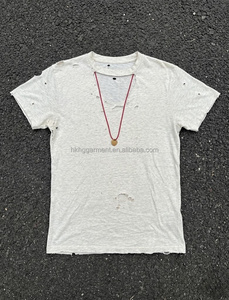 T-shirt ample en coton vieilli effet délavé vintage pour homme - Product Image 3