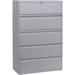 Meuble de classement latéral Essendant Alera gris clair en acier métallique verrouillable pour banque, entrepôt, salle de sport, atelier - Product Image 5