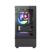 Refroidissement liquide, support jusqu'à 240 mm de radiateur, boîtier de jeu, design spacieux, boîtier d'ordinateur de jeu