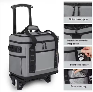 Sac isotherme souple à roulettes pour le camping, grand format, avec roues, pour la vente en gros - Product Image 3