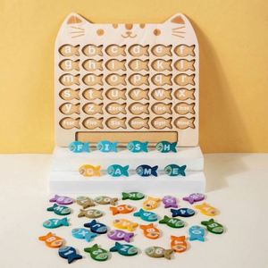 Kids Best Gift ABC Alphabet Cognitive Number Letter Learning <b>Puzzle</b> Toy Wooden Fishing Game for Toddlers - Product Image 6