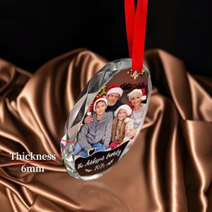 Premium Quality K9 Crystal Round Christmas Decoration Custom UV Printed Glass Angel <b>Ornaments</b> Carved Hanging Decorative - Product Image 2