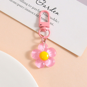 Candy-colored Resin Flowers <strong>Door</strong> <strong>Knobs</strong> Cute Keychains Mobile Phone Chains Handmade DIY Backpack Accessories - Product Image 1