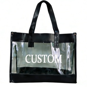Bolsa de PVC Personalizada con Logotipo, Bolso de Mano de la Hermandad Zeta Phi Beta, Bolsa de Compras Transparente con Cremallera Grande, Bolsos Delta Sigma Theta - Product Image 4