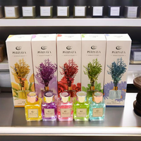 Diffuseur aromatique LITBRIGHT, fabricant, prêt à être expédié, diffuseur d'arômes à bâtonnets de fleurs séchées pour la maison et l'hôtel, avec boîte d'emballage
