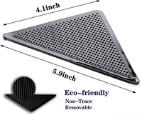 Tapis antidérapant noir, 10 pièces, tenture, tapis antidérapant, amovible, écologique, noir