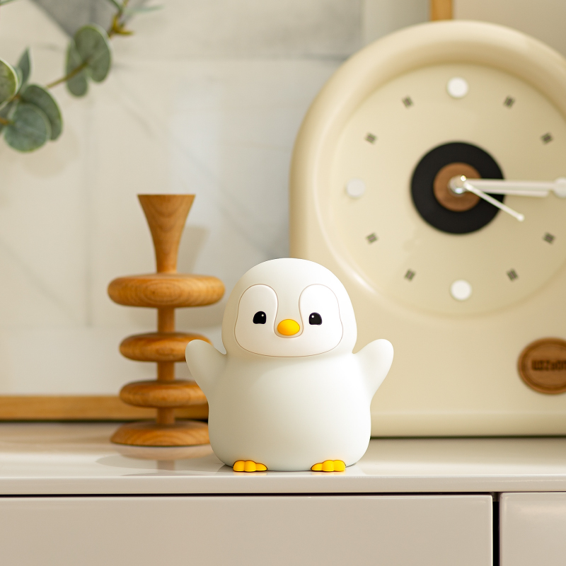 Modern Penguin LED Night Light Rechargeable Timing Silicone