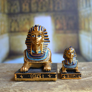 Maquette architecturale en résine peinte à la main du <span class=keywords><strong>Sphinx</strong></span> <span class=keywords><strong>et</strong></span> des <span class=keywords><strong>Pyramides</strong></span> égyptiennes - Décoration de table pour restaurant <span class=keywords><strong>et</strong></span> accessoires de présentation pour bar - Product Image 1