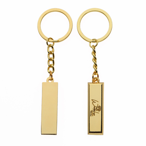 Giá Rẻ Logo Thiết Kế Khuyến Mại Kim Loại Keychain Tùy Chỉnh Logo Vàng - Product Image 2