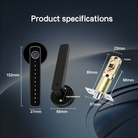 Serrure de porte intelligente de haute qualité pour hôtel et maison, application Tuya, télécommande, design à clapet, alimentation par batterie/USB, mot de passe personnalisé, carte-clé, installation facile