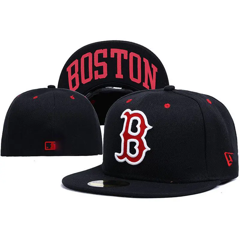 Nieuwe Ontwerp Verhoogde Geborduurde Boston Baseball Team Logo Tijdperk Gorras Sport Caps Uitgerust Hoed Caps